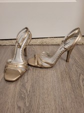 Gianni Bini gold, ankle strap, 4in heels size 7.5 for spring,summer
