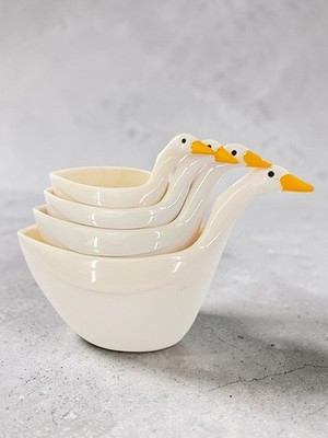 VTG Melamine Geese Goose Nesting Stacking Measuring Cup Set of 4 Grandmacore
