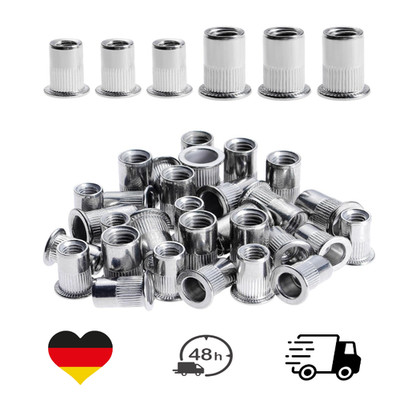 Edelstahl Nietmuttern M6 M8 50 Stück Blindnietmuttern für Metall Kunst