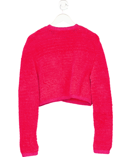 Magda Butrym Rosa Chenille Häkel Blazer In Fuchsia Fr34 UK 6 - Bild 3 von 4