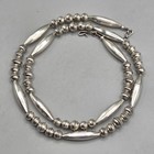 21" Navajo Bench Melon Bead Necklace Sterling Southwest Squash Pawn — photo 6