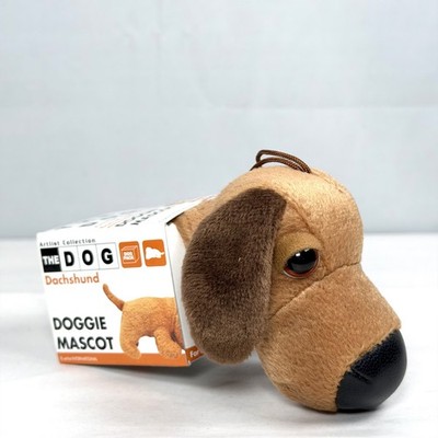 The Dog Dachshund Doggie Mascot Stuffed Animal Big Head Keychain / Y2K / New