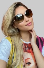 Authentic Tom Ford 65mm Gray Oversized Women's Sunglasses Italy D