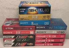 Lot Of 13 Brand New Mixed Blank Cassette Tapes Sony TDK Maxell B228