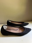 Women's Corso Como Black Suede Flats Pointed Toe Sz 7 Suede Cushioned Footbed — photo 3