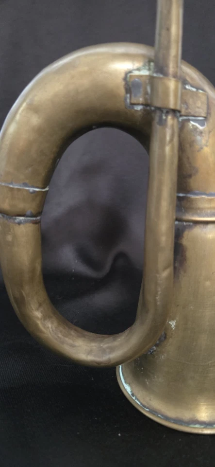 Vintage Brass Horn Military Style Bugle Calvary Christmas Decor - Image 4 of 4