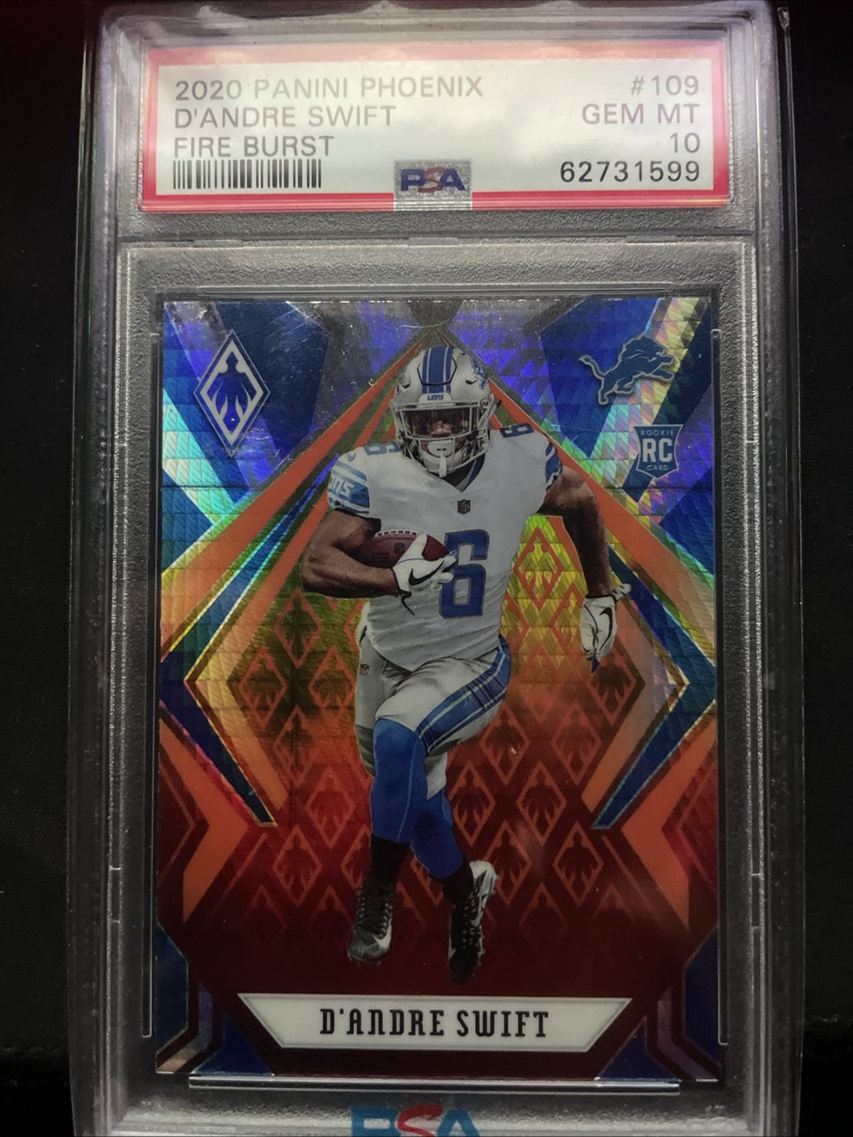 2020 Panini Phoenix - Rookies Lions D'Andre Swift #109 Fire Burst (RC)🔥🔥