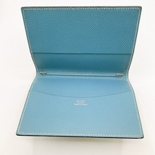 Hermes Agenda PM Veau Epsom Leather Notebook Cover Blue Used
