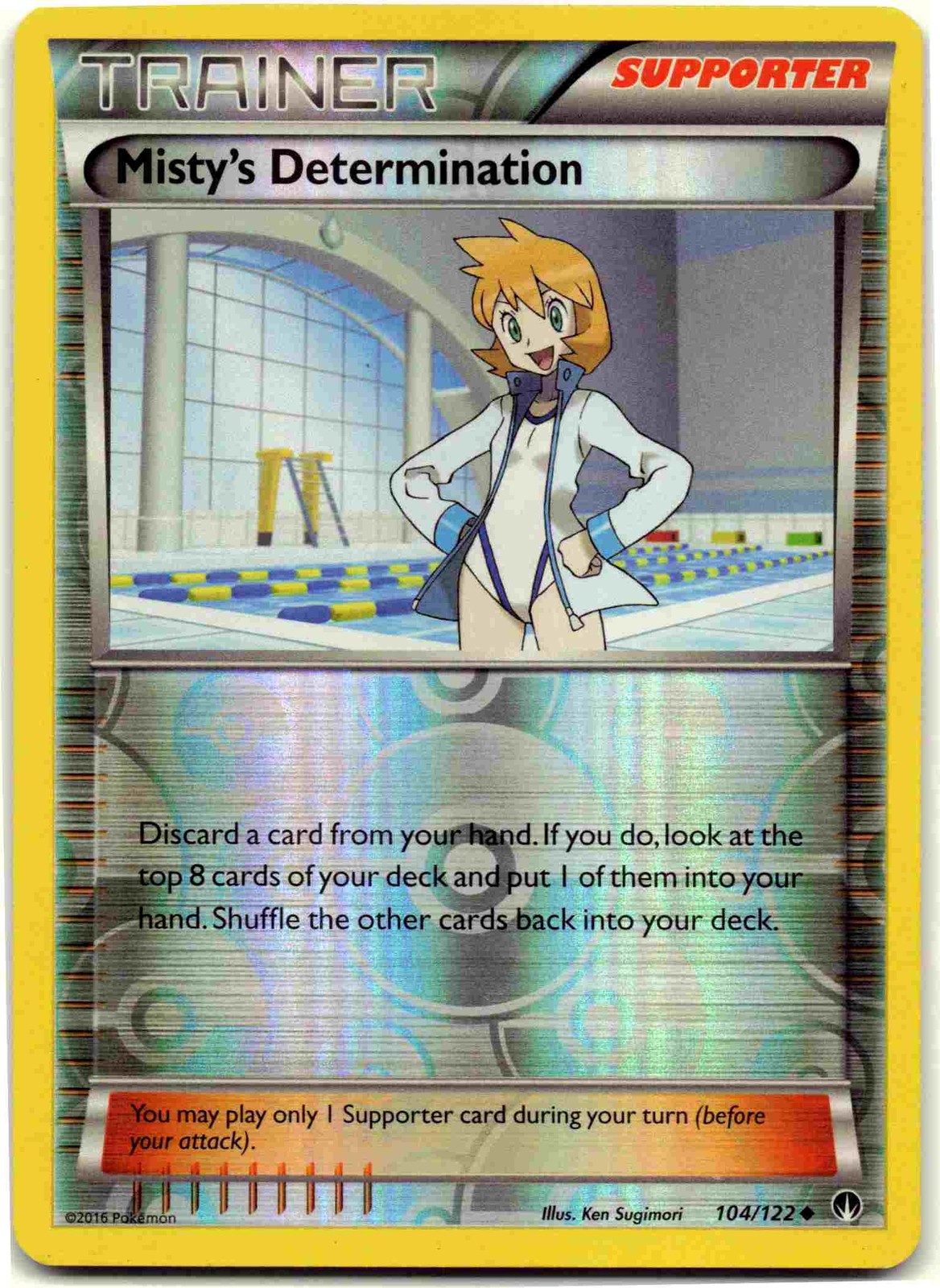 Misty's Determination Uncommon XY - BREAKpoint BKP Supporter Reverse Holo 104/12