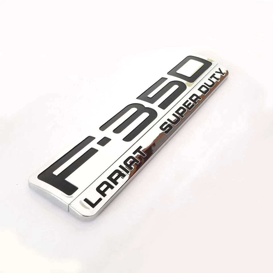 5 OEM 7,3 L POWERSTROKE + F-350 Lariat SUPER DUTY emblema se adapta a insignia F350 cromo Foto 3 de 4