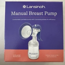 Lansinoh Manual Breast Pump for Breastfeeding 2 Phase Technology Accessories