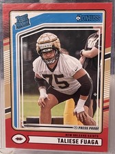 2024 Panini Donruss Taliese Fuaga RC #310 Press Proof Red SAINTS ROOKIE CARD