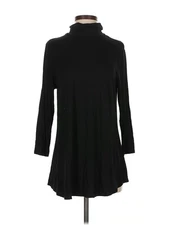 H By Halston Women Black Casual Dress S