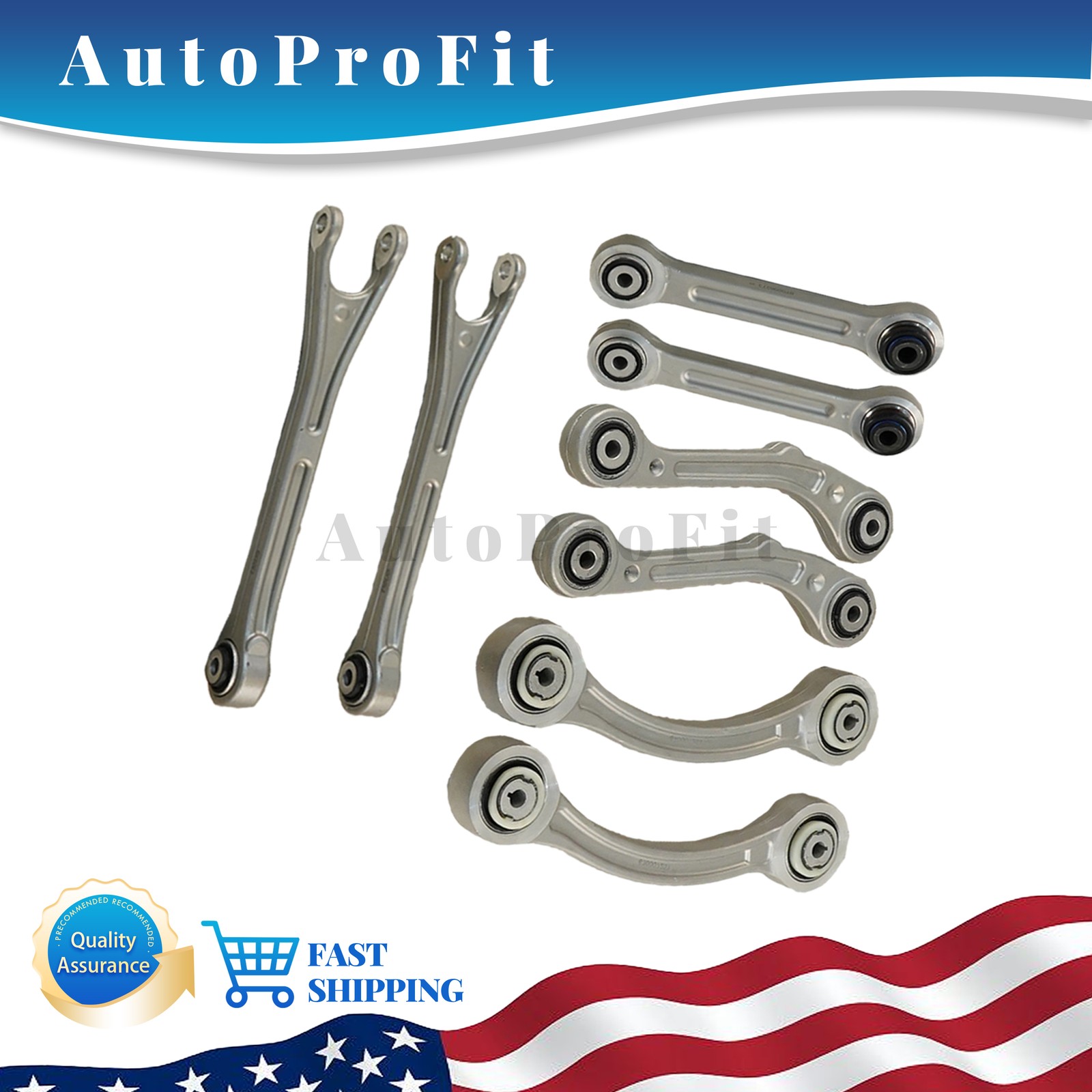 NEW 8PCS Rear Suspension Control Arm Set For Maserati Ghibli Quattroporte 14-16