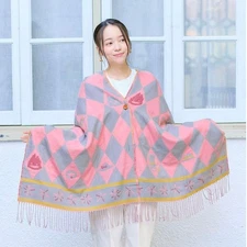 Ghibli Popular Howl's Moving Castle Stole With Buttons Lap Cover Calcifer