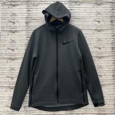 Nike Therma Flex Showtime Basketball Full Zip Hoodie Jacket Mens Medium Gray