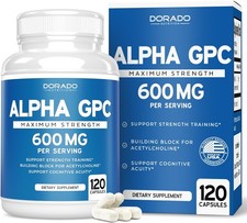 Alpha GPC Choline Supplement 600mg 120 Capsules