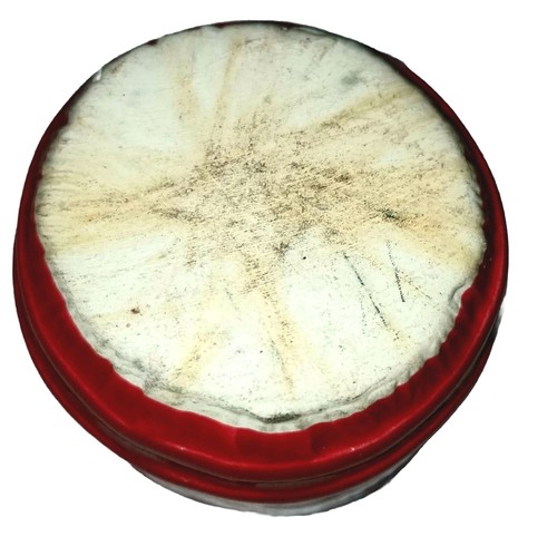Tannenrot Bierfass Schmuckdose. Glasiert. Keramik. Ähnelt Holzfass & schaumigem Bier. - Bild 6 von 6
