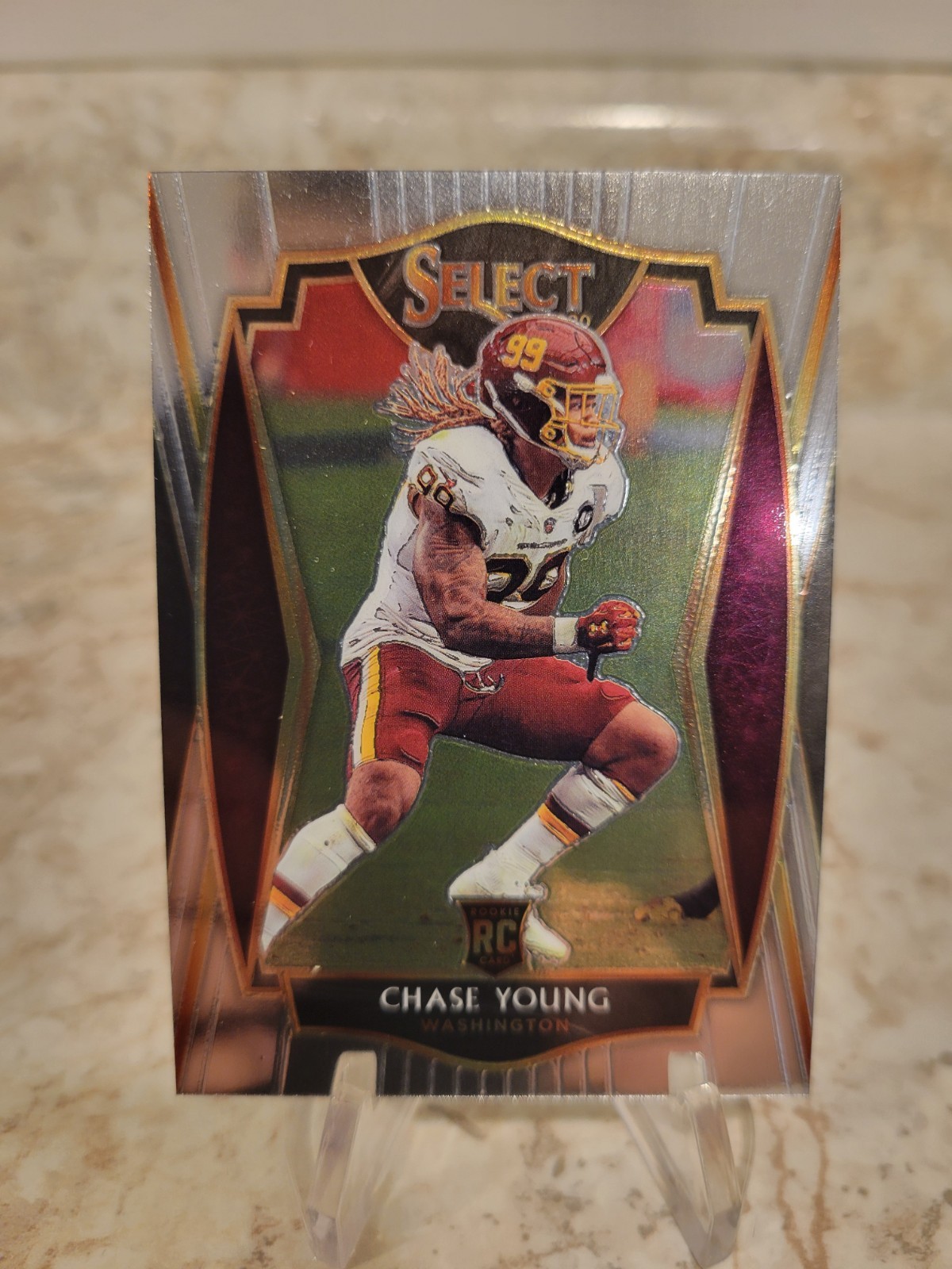 2020 Select Chase Young Premier Level Rookie Card RC #164 Washington