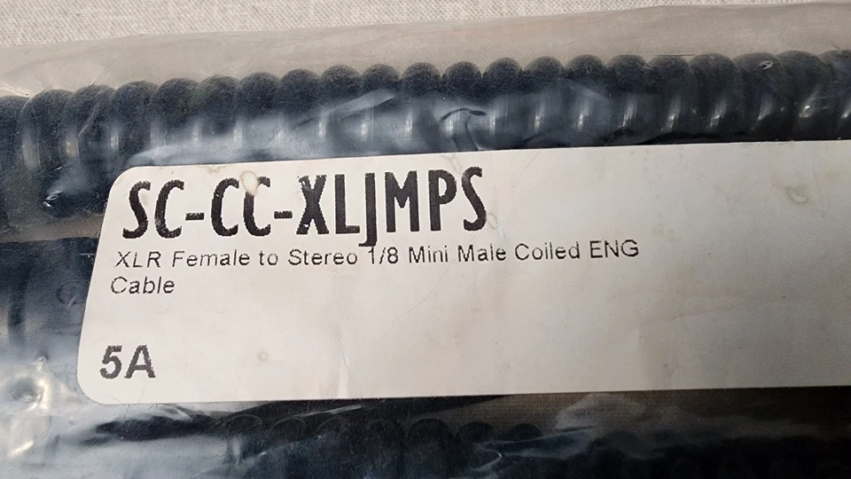 Sescom SC-CC-XLJMPS 3-Pin XLR Female to 3.5mm TRS Balanced Male 6Ft Coiled Cable - Image 3 of 4