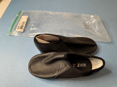 Bloch S0495L Neo-Flex Jazz Shoes, Black Leather & Neoprene Slip Child Size 10