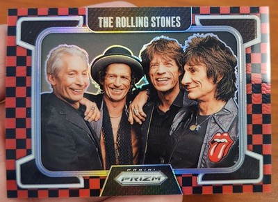 JAGGER RICHARDS WOOD ROLLING STONES 2025 PRIZM RED BLACK CHECKERBOARD 38/179 #58