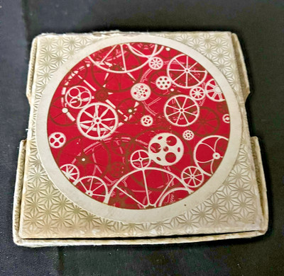 Vintage Waddingtons Rondo Circular Playing Cards Gears MCM England COMPLETE