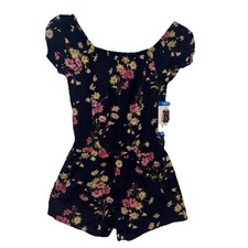 Gap Kids Navy Floral Romper Short Sleeve Elastic Waist 10/12 NWT 39.99