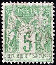 France #78 5c Stamp - Peace And Commerce 1880s