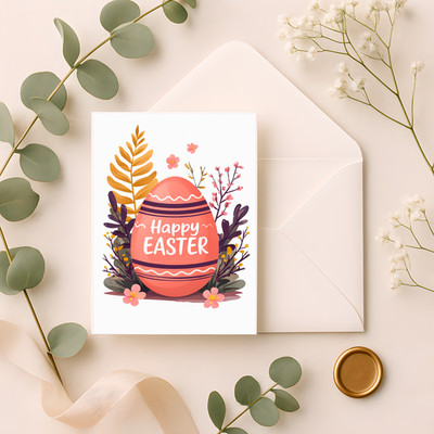 Süße lebendige Ostern Gritting Karte Premium Papier süß Frühling Design Druck Kunst A5