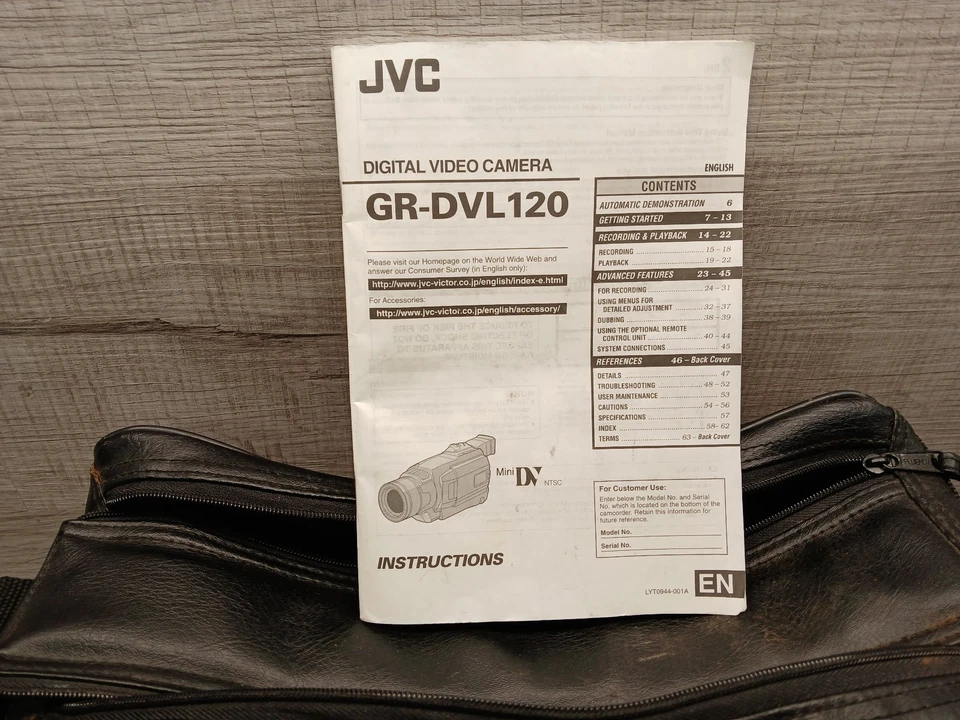 Vintage JVC GR-DVL120U Mini DV NTSC Mini DV Camcorder Bundle - Image 2 of 4