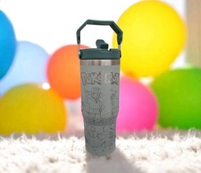 Pokemon Fan 30oz Insulated Cup | Ash and Pikachu Engraved Design | Flip Straw