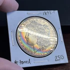 1898 P Silver Morgan Dollar Toned Rainbow Color Coin
