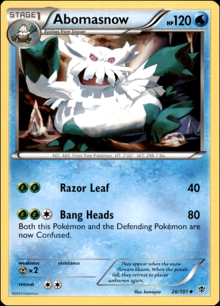 Pokemon - Abomasnow #26/101 - PLB Uncommon