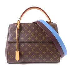 LOUIS VUITTON LV GHW Cluny MM Shoulder Bag M42735 Monogram Brown/Blue