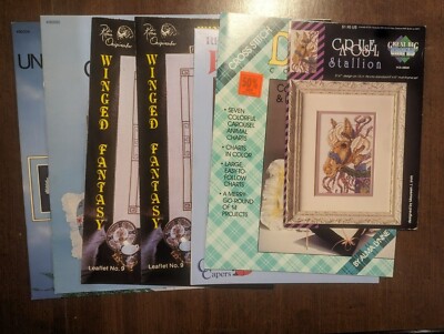 cross stitch patterns of fantasy animals and carousel animals dragon unicorn
