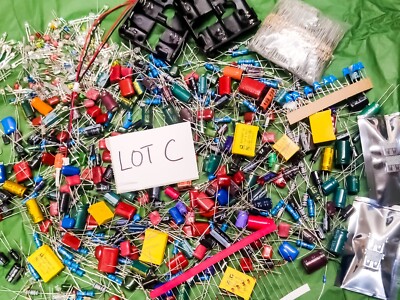 Elektronik Bauteile Restposten gemischt LED Widerstände Kondensatoren Schalter etc Posten C