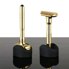 8 Settings Variant ADJUSTABLE Safety Razor & 5 Double Edge Blades Shaving Gold