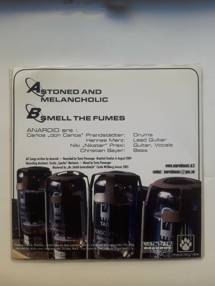 ANAROID Stoned and Melancholic 7" | 2004 Austria Linz High Energy Rock'n'Roll - Bild 2 von 3
