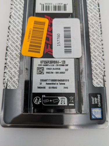 Kingston Fury Renegade Pro 128GB (4x32Gb) DDR5 5600MHz ECC RAM KF556R36RBK4-128 - Picture 2 of 4