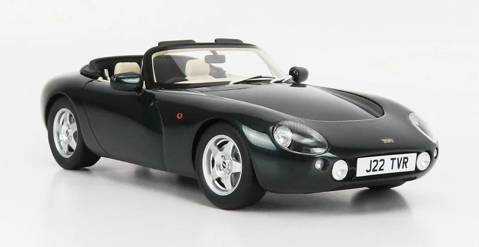 MODELLINO AUTO STATICO TVR GRIFFITH SPIDER OPEN 1993 VERDE MODELLISMO SCALA 1/18 - Immagine 4 di 4