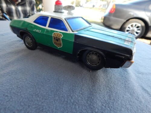 Vintage Modern Toys? 1973 Plymouth Fury? USA Police Tin Battery Operated Car Par