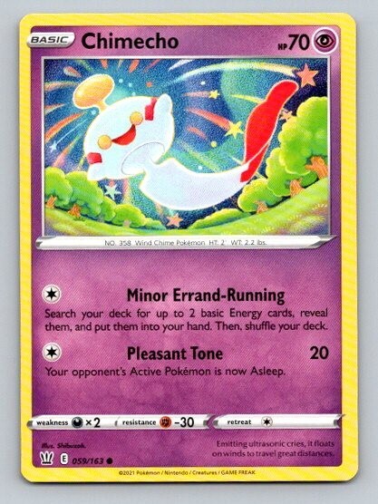 2021 Pokemon Card Battle Styles Chimecho 59/163