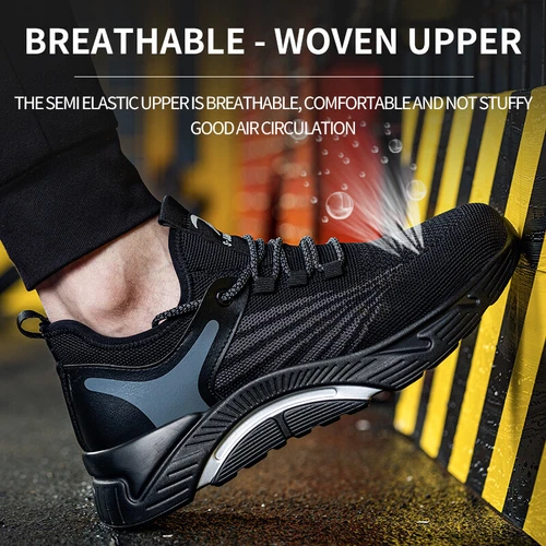 Men's Safety Shoes Lightweight Steel Toe Cap Indestructible Work Boots Sneakers - Picture 11 of 20
