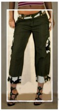 Sexy Miss Women's Camouflage Cargo Capri Pants 34 36 38 40 Camo Army Military