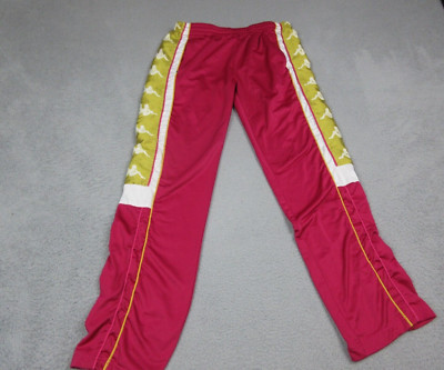 Kappa Pants Womens Medium Pink Track Pants Athletic Tear Away Ladies 28X30