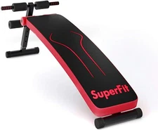 Goplus Adjustable Sit Up Bench, Abdominal Training Workout Slant Bench, Decline 