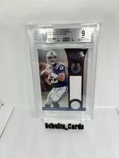 2012 Totally Certified Down and Dirty Jumbo Patch /299 Andrew Luck Rookie BGS 9