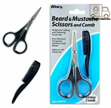 Mini/Pocket Facial Hair Scissor kit BLACK for MEN, Beard & Mustache.
