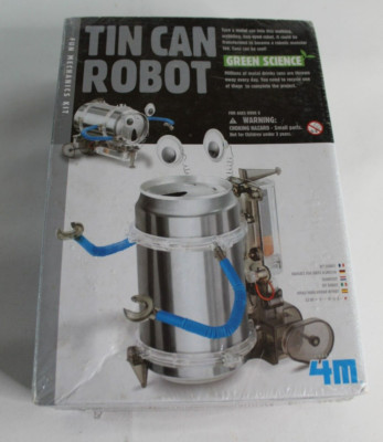 New in Box 4M Green Science Tin Can Robot DIY Kids, Fun Mechanics Kit